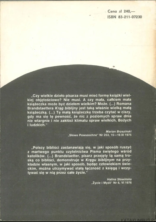 Krąg biblijny. ROMAN BRANDSTAETTER