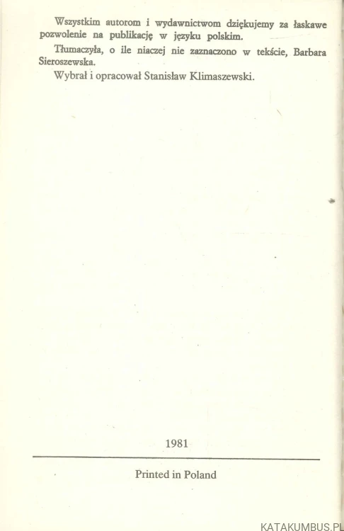 Sól ziemi. RED. TANISŁAW KLIMASZEWSKI
