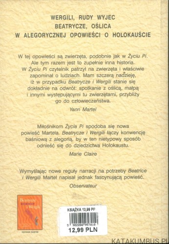 Beatrycze i Wergili. YANN MARTEL