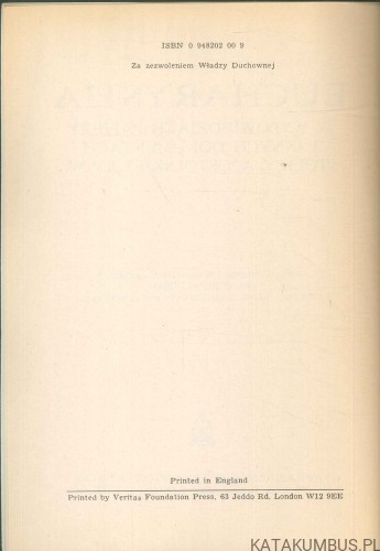 Eucharystia w wypowiedziach papieży i innych dokumentach Stolicy Apostolskiej XX w. PRACA ZBIOROWA