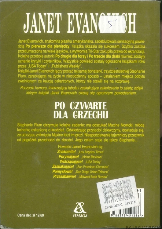 Po czwarte dla grzechu. JANET EVANOVICH