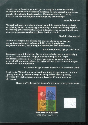 Zamieszkać w katedrze. WOJCIECH WENCEL