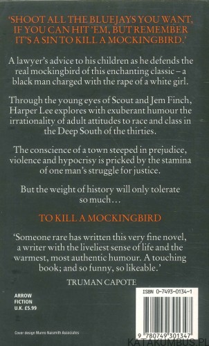 To kill a mockingbird. HARPER LEE
