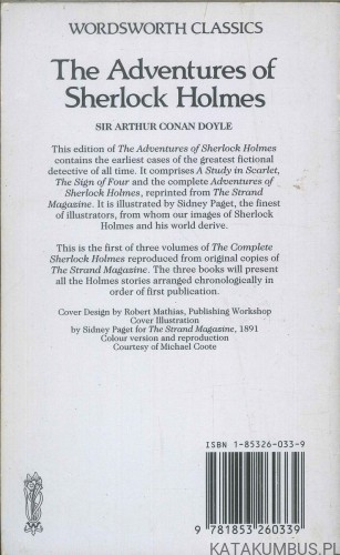 The Adventures of Sherlock Holmes. SIR ARTHUR CONAN DOYLE