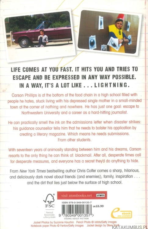 Struck by lightning: the Carson Phillips journal. CHRIS COLFER