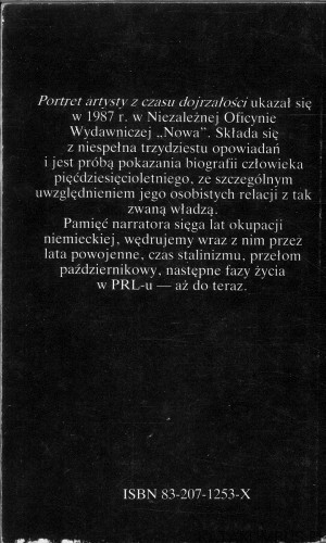 Portret artysty z czasu dojrzałości. MAREK NOWAKOWSKI
