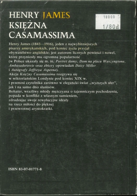 Księżna Casamassima. HENRY JAMES