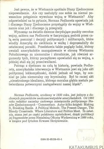Dlaczego byliśmy w Wietnamie?. NORMAN PODHORETZ