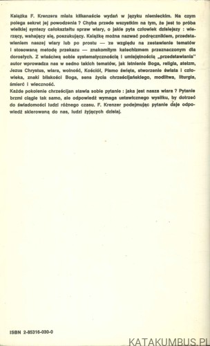 Taka jest nasza wiara. F. KRENZER