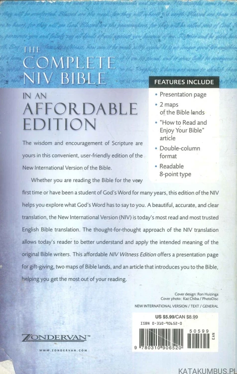 Holy Bible. New International Version. PRACA ZBIOROWA