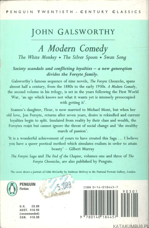 A Modern Comedy. The Forsyte Chronicles, Vol. 2. JOHN GALSWORTHY