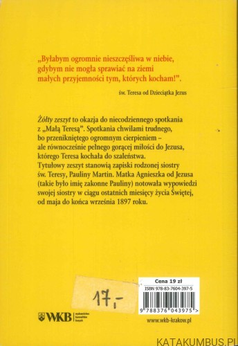 Żółty zeszyt. ŚW. TERESA OD DZIECIĄTKA JEZUS