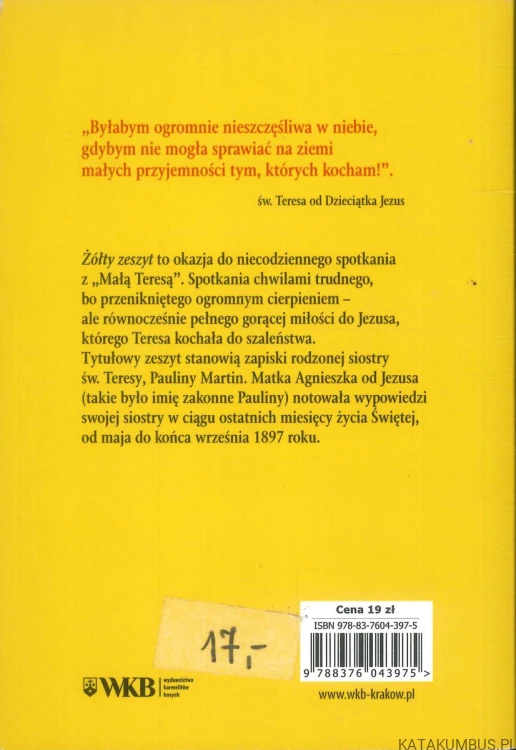 Żółty zeszyt. ŚW. TERESA OD DZIECIĄTKA JEZUS
