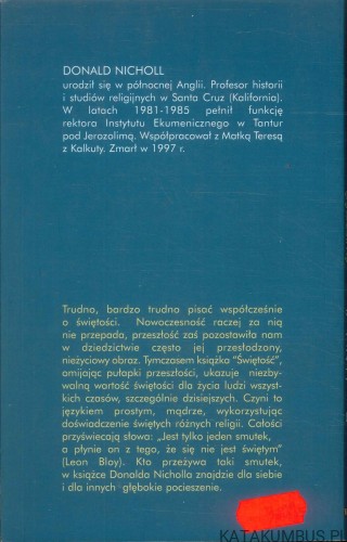 Świętość. DONALD NICHOLL