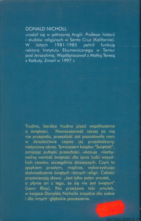 Świętość. DONALD NICHOLL