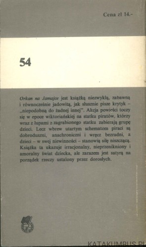 Orkan na Jamajce. RICHARD HUGHES