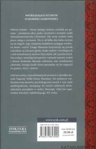 Głód. KNUT HAMSUN