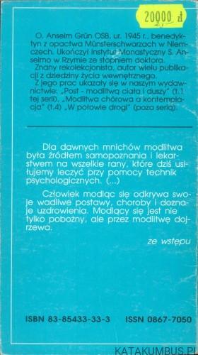 Modlitwa a poznanie siebie 9. ANSELM GRÜN OSB