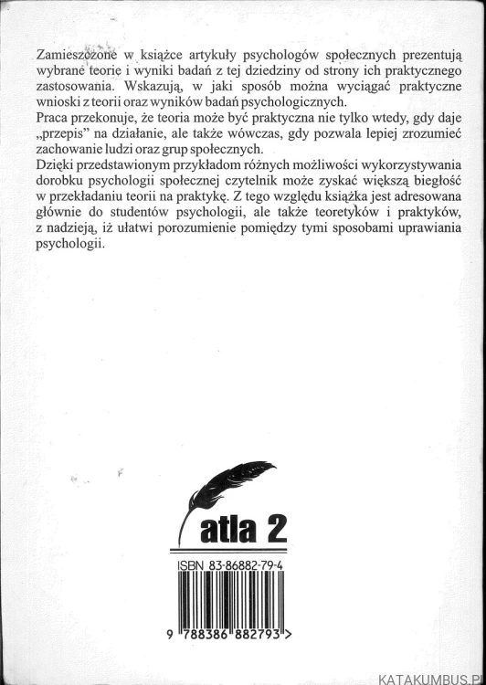 Psychologia społeczna w zastosowaniach. Od teorii do praktyki. RED. KINGA LACHOWICZ-TABACZEK