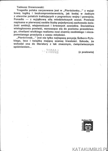 Pierścionek z końskiego włosia. ALEKSANDER ŚCIBOR-RYLSKI