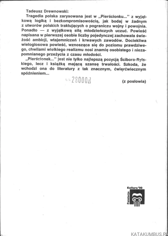 Pierścionek z końskiego włosia. ALEKSANDER ŚCIBOR-RYLSKI