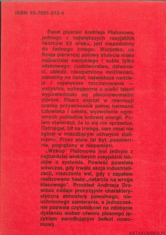 Wykop. ANDRIEJ PŁATONOW