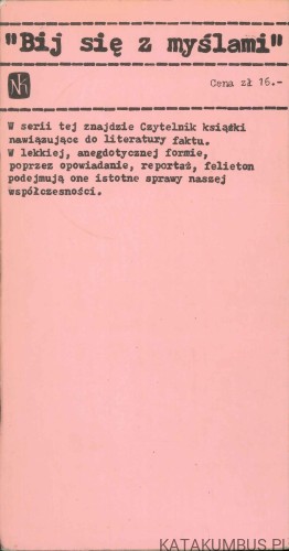 Krzyk kwiatów. BOGUSŁAW KITZMANN