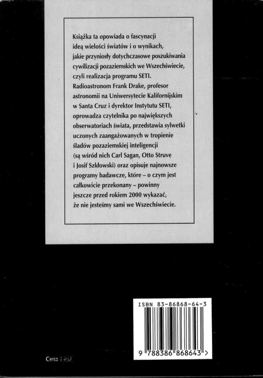 Czy jest tam kto? Nauka w poszukiwaniu cywilizacji pozaziemskich. FRANK DRAKE, DAVA SOBEL