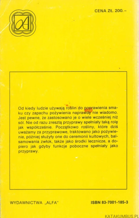 Ziołowe przyprawy kuchenne. ZENON WĘGLARZ, KRYSTYNA SUCHORSKA