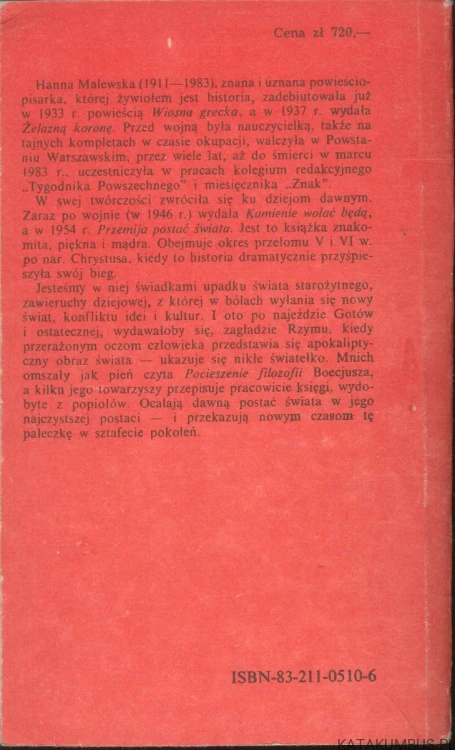 Przemija postać świata. HANNA MALEWSKA