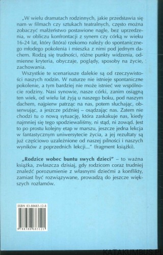 Rodzice wobec buntu swych dzieci. JOSÉ MARÍA HERNÁNDEZ SEOANE
