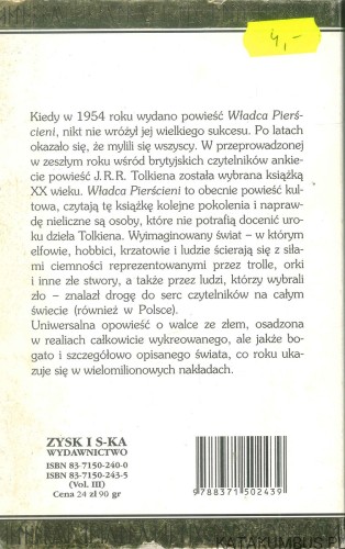 Władca Pierścieni. Powrót Króla. J.R.R. TOLKIEN