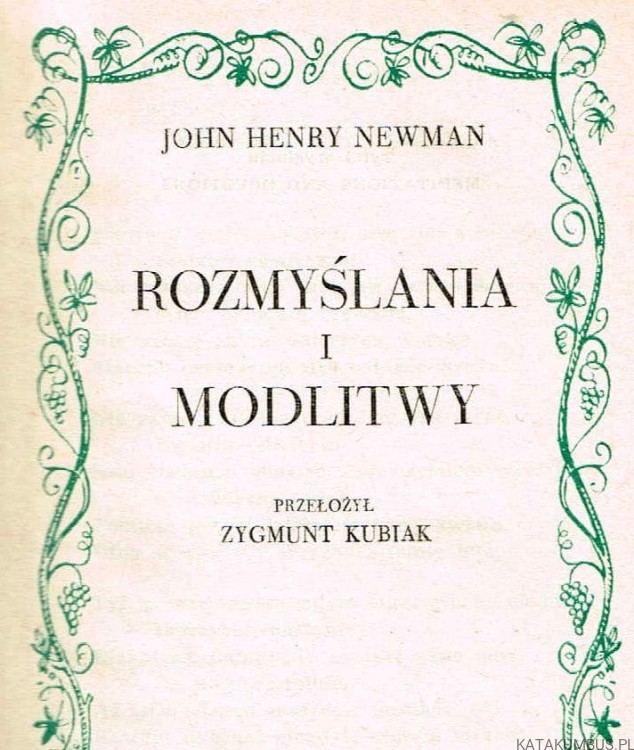 Rozmyślania i modlitwy. JOHN HENRY NEWMAN