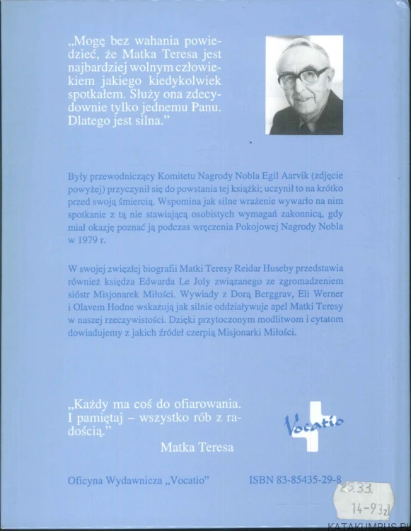 Matka Teresa. Kiedy modlitwa staje się życiem. REIDAR HUSEBY
