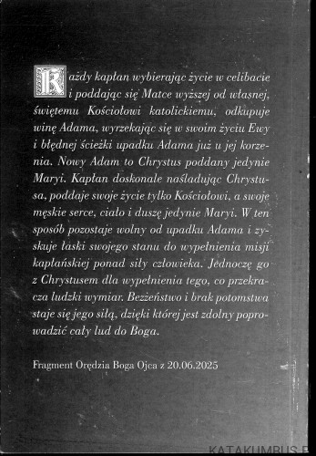 Płeć dar Boży. Godność kapłana. NIEZNANY