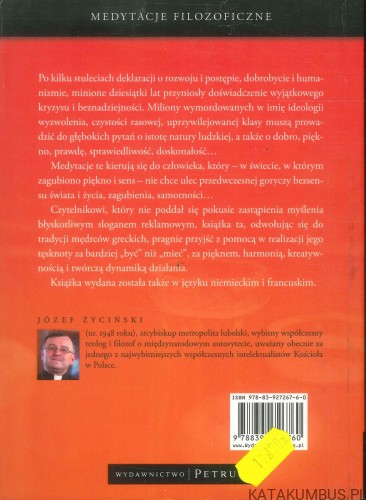 Medytacje filozoficzne. JÓZEF ŻYCIŃSKI