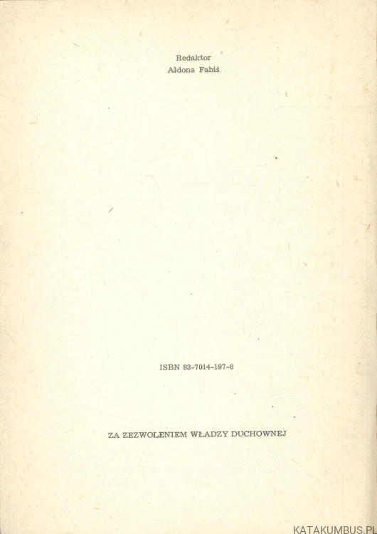 Miłosierdzie Boże w Starym Testamencie. KS. STANISŁAW TUŁODZIECKI