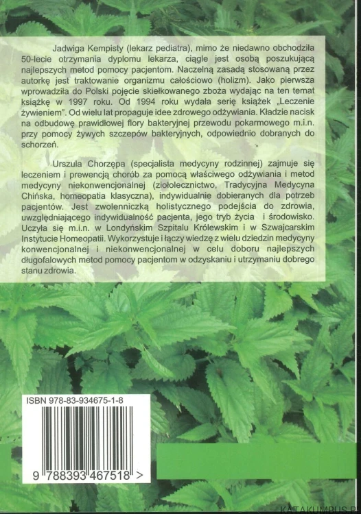 Leczenie żywieniem. JADWIGA KEMPISTY, URSZULA CHORZĘPA