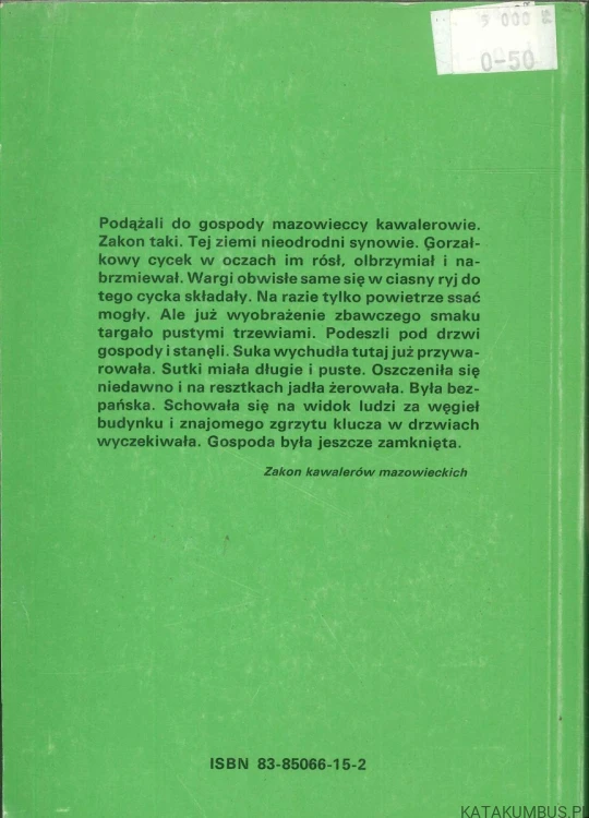 Grisza, ja tiebie skażu. MAREK NOWAKOWSKI