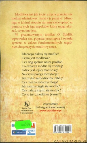 Wprowadzenie do modlitwy serca. Najprostsze rady. TOMÁŠ ŠPIDLÍK