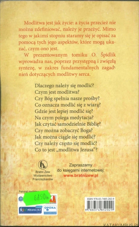 Wprowadzenie do modlitwy serca. Najprostsze rady. TOMÁŠ ŠPIDLÍK