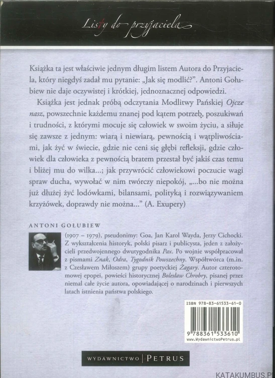 Listy do przyjaciela. ANTONI GOŁUBIEW