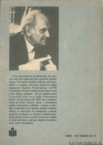 Z notatnika stanu rzeczy. ANDRZEJ SZCZYPIORSKI