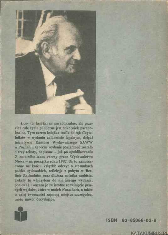 Z notatnika stanu rzeczy. ANDRZEJ SZCZYPIORSKI