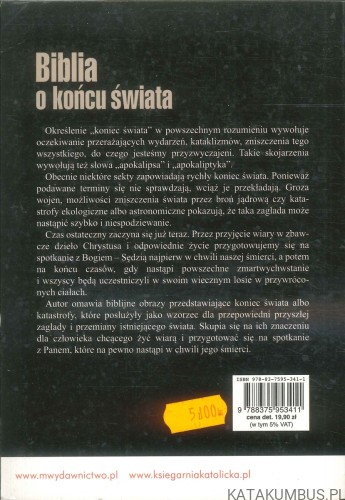 Biblia o końcu świata. TOMASZ MARIA DĄBEK OSB