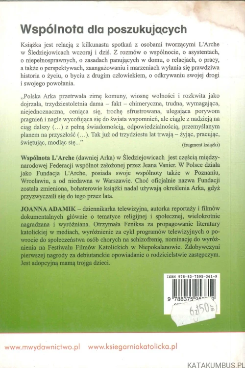 Wspólnota dla poszukujących. JOANNA ADAMIK