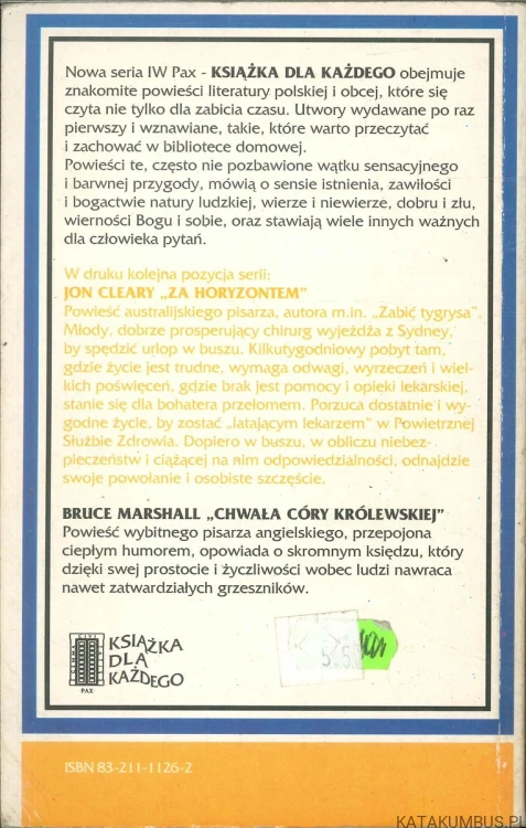Chwała córy królewskiej. BRUCE MARSHALL