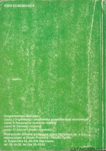 Gospodarstwo domowe. Część II. Racjonalne żywienie rodziny. BARBARA PIETRUSZKA, ANNA KOŁŁAJTIS-DOŁOWY, BEATA MIKUTA, MARZENA JEŻEWSKA