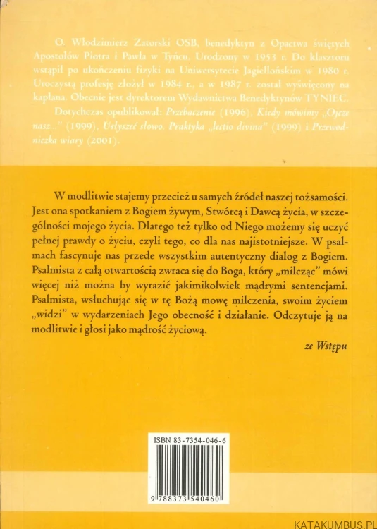 Psalmy - szkoła mądrości. WŁODZIMIERZ ZATORSKI OSB