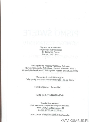 Pismo Święte Nowy Testament. Pielgrzymka Jana Pawła II do Ziemi Świętej (duże litery). PRACA ZBIOROWA